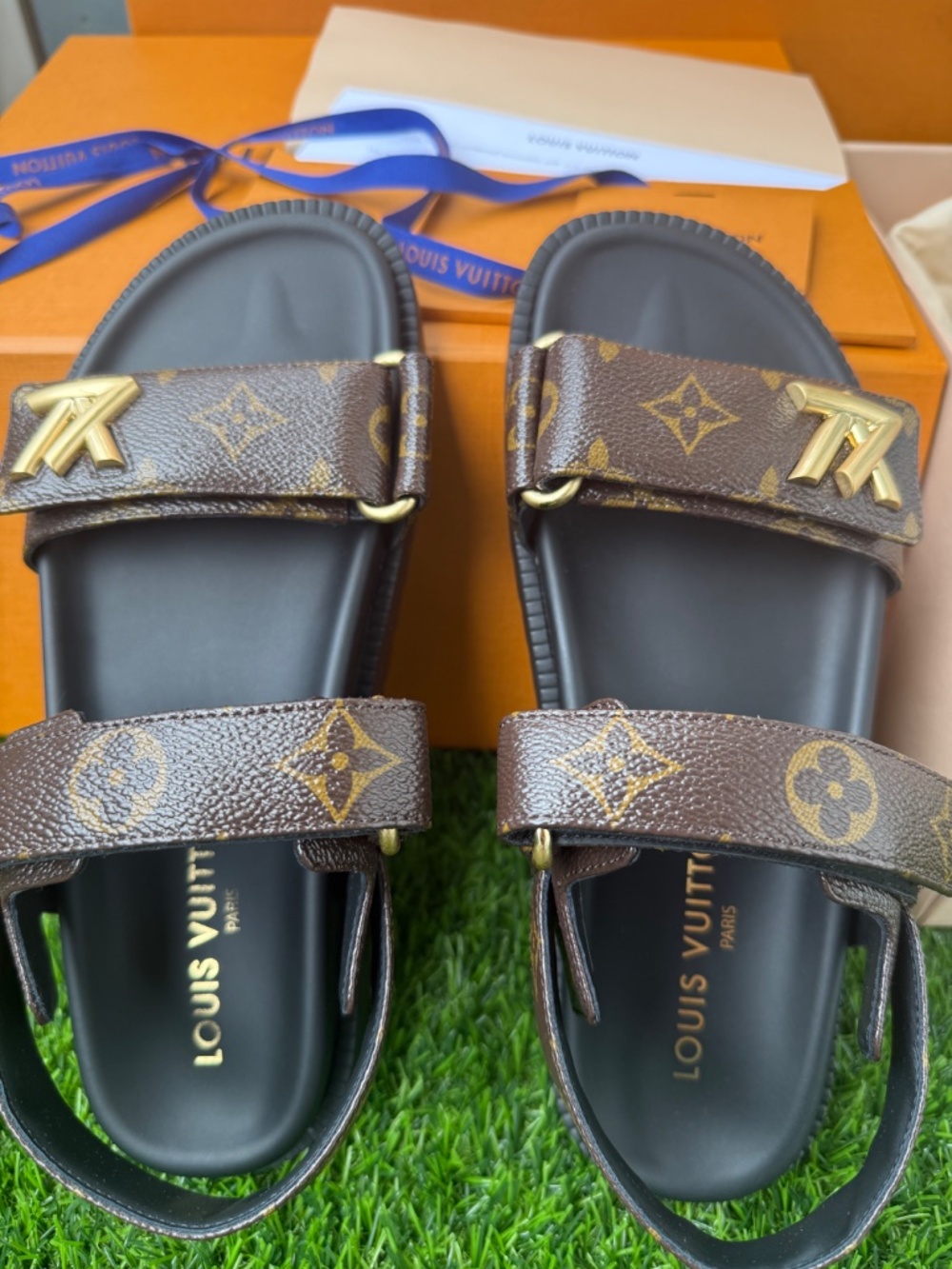 Louis Vuitton LV Sunset Flat Comfort Sandals – Size 8/38 - Picture 2 of 6